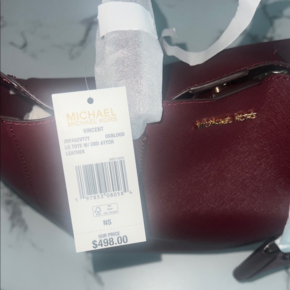 Michael Kors Burgundy Tote Bag - Picture 10 of 10